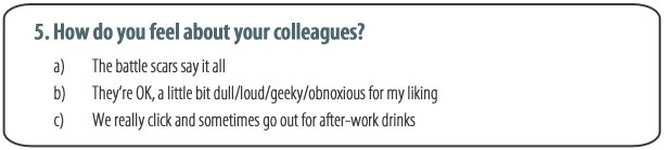 How do you feel about your colleagues?